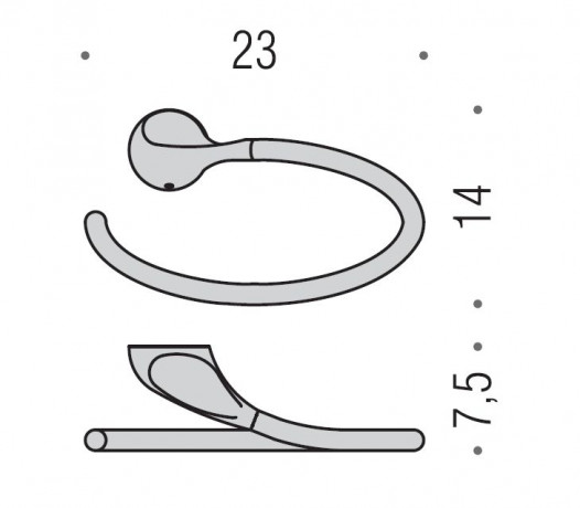 Полотенцедержатель COLOMBO DESIGN MELO B1231 кольцо цвет хром