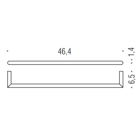 Полотенцедержатель COLOMBO DESIGN MINI B4010.NM широкий цвет черный матовый