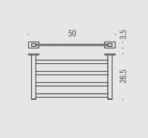 Полотенцедержатель COLOMBO DESIGN LOOK B1687 Полка цвет хром