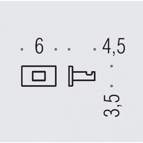 Крючок COLOMBO DESIGN LOOK LC27.GM одинарный цвет графит матовый