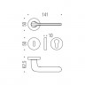 Дверная ручка Colombo Design ROBOQUATTRO ID41R(CD63) хром в комплекте с накладками под ключ для межкомнатных дверей