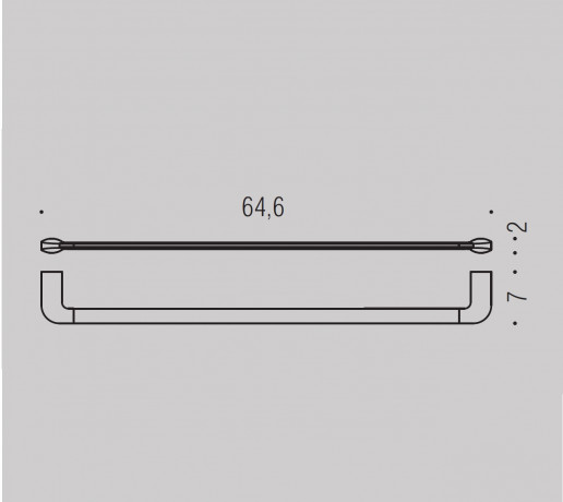 Полотенцедержатель COLOMBO DESIGN TRENTA B3011 широкий цвет хром