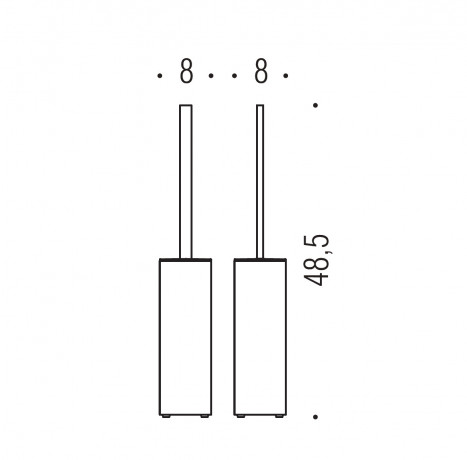 Ершик COLOMBO DESIGN LOOK B1606 напольный цвет хром