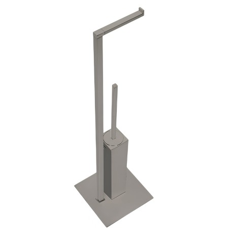 Стойка COLOMBO DESIGN MINI Q B5018.HPS1 с держателем туалетной бумаги и ершиком цвет нержавеющая сталь