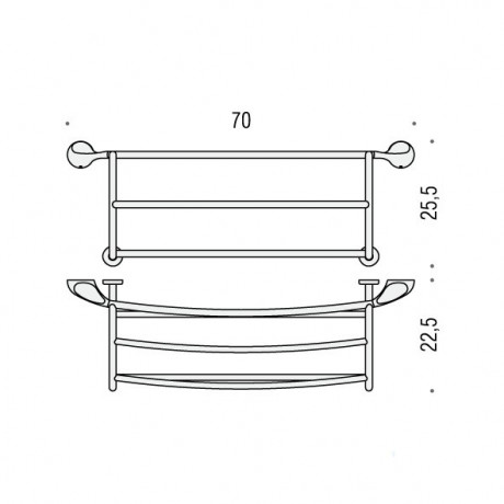 Полотенцедержатель COLOMBO DESIGN MELO B1287 Лесенка цвет хром