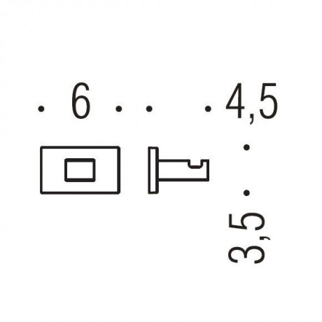 Крючок COLOMBO DESIGN LOOK LC27 одинарный цвет хром