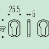 Накладка под цилиндр Colombo Design Rosetta ZE13/0 хром матовый