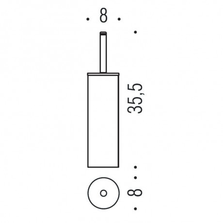 Ершик COLOMBO DESIGN LUNA B0506 напольный цвет хром