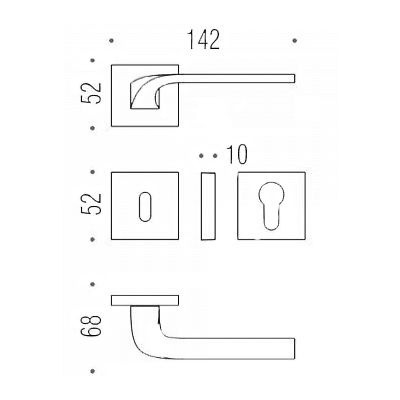 Дверная ручка Colombo Design ISY UP BL21RSB графит матовый