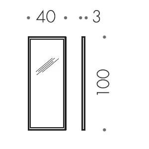 Зеркало COLOMBO DESIGN FASHION MIRRORS B2040 настенное в раме цвет полированная н/сталь