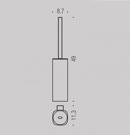 Ершик COLOMBO DESIGN TRENTA B3007 настенный цвет хром