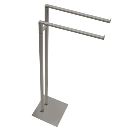 Стойка COLOMBO DESIGN MINI Q B5038.HPS1 с полотенцедержателем двойным цвет нержавеющая сталь