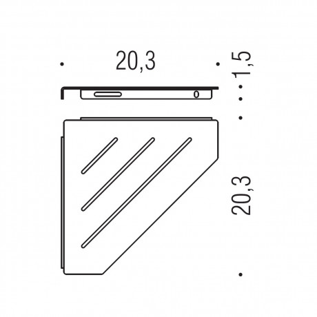 Душевая полка COLOMBO DESIGN ANGOLARI B9655 угловая цвет хром