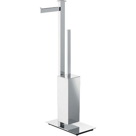 Стойка COLOMBO DESIGN UNITS B9107S напольная с держателем туалетной бумаги и ершиком цвет хром