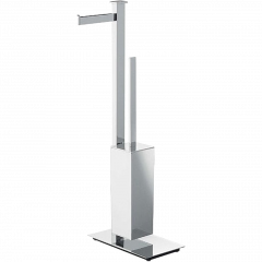 Стойка COLOMBO DESIGN UNITS B9107S напольная с держателем туалетной бумаги и ершиком цвет хром