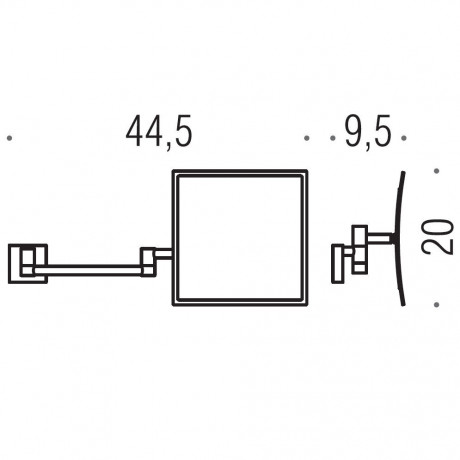 Косметическое зеркало COLOMBO DESIGN SPECCHI INGRANDITORI B9754 настенное увеличение 3,5 раза цвет хром