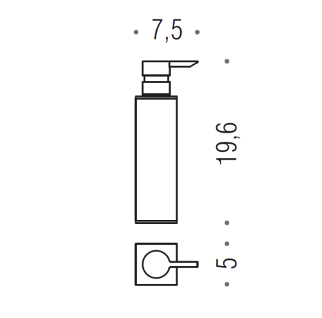 Дозатор COLOMBO DESIGN MINI Q B9344.GM настольный цвет графит матовый