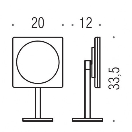 Косметическое зеркало COLOMBO DESIGN SPECCHI INGRANDITORI B9755 настольное с подсветкой увеличение 3 раза питание от розетки цвет хром
