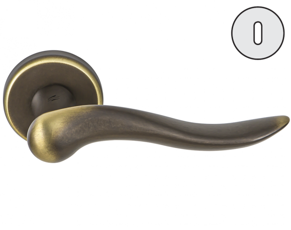 Дверная ручка Colombo Design PETER ID11R бронза в комплекте с накладками под ключ для межкомнатных дверей