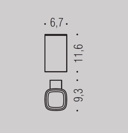 Стакан COLOMBO DESIGN TRENTA B3002.NM настенный цвет черный матовый