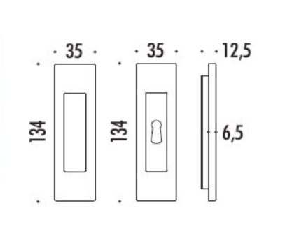 Ручка Colombo Design ID411CF для раздвижной двери хром
