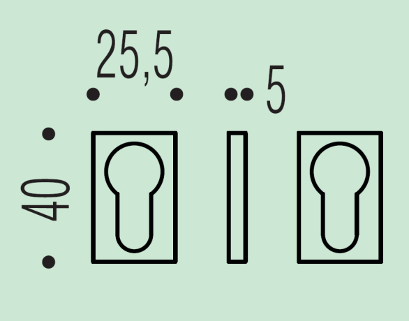 Накладка под цилиндр Colombo Design Rosetta ZE23/0 2 шт черный матовый
