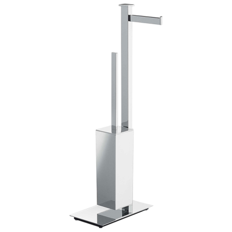 Стойка COLOMBO DESIGN UNITS B9107D.NM напольная с держателем туалетной бумаги и ершиком цвет хром