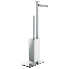 Стойка COLOMBO DESIGN UNITS B9107D.NM напольная с держателем туалетной бумаги и ершиком цвет хром