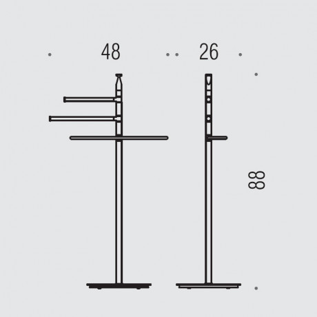 Стойка COLOMBO DESIGN PLANETS B9803 с полотенцедержателем тройным цвет хром
