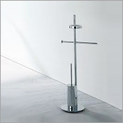 Стойка COLOMBO DESIGN PLANETS B9813 напольная с полотенцедержателем с мыльницей с держателем туалетной бумаги и с ершиком цвет хром