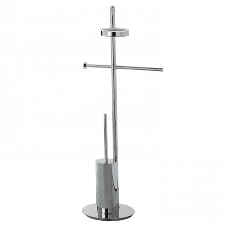 Стойка COLOMBO DESIGN PLANETS B9813 напольная с полотенцедержателем с мыльницей с держателем туалетной бумаги и с ершиком цвет хром