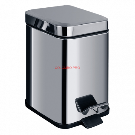 Ведро COLOMBO DESIGN COMPLEMENTI B9210 напольное с крышкой с педалью 3 л цвет нержавеющая сталь