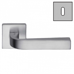 Дверная ручка Colombo Design PRIUS MA11R хром матовый в комплекте с накладками под ключ для межкомнатных дверей