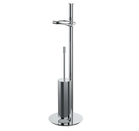 Стойка COLOMBO DESIGN ISOLE B9407N напольная с держателем туалетной бумаги и ершиком цвет хром