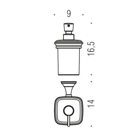Дозатор COLOMBO DESIGN PORTOFINO B9325 настенный цвет хром