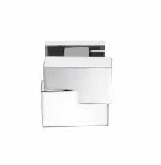 Дверная ручка Colombo Design CUT MS 15 хром в комплекте с накладками под ключ для межкомнатных дверей