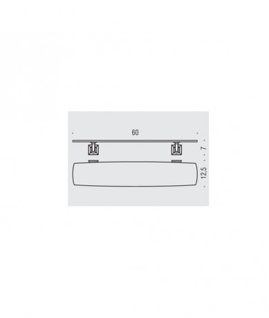 Полочка COLOMBO DESIGN PORTOFINO B3216 стеклянная цвет хром