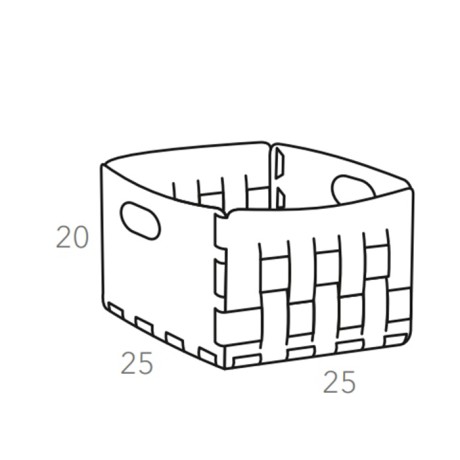 Корзинка COLOMBO DESIGN ADJ 1044.01/03 настольная напольная цвет черный/серый