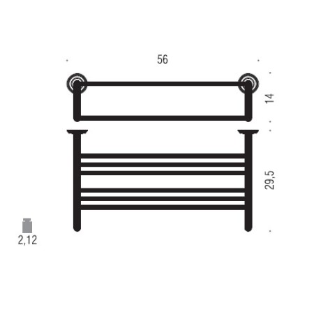 Полотенцедержатель COLOMBO DESIGN HERMITAGE B3387.HPS Полка двойная цвет золото