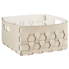 Корзинка COLOMBO DESIGN ADJ 2045.16/10 настольная напольная цвет панна котта/белый