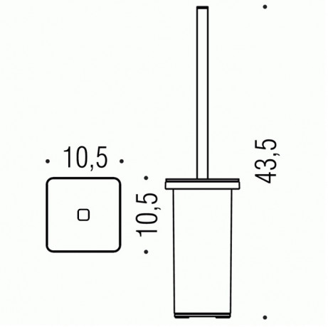 Ершик COLOMBO DESIGN OVER B7006 напольный цвет нержавеющая сталь