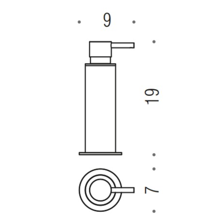 Дозатор COLOMBO DESIGN MINI B9342.HPS1 настенный цвет нержавеющая сталь