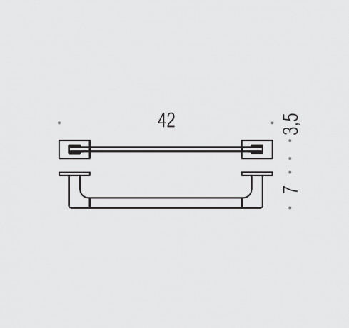 Полотенцедержатель COLOMBO DESIGN LOOK B1609 широкий цвет хром