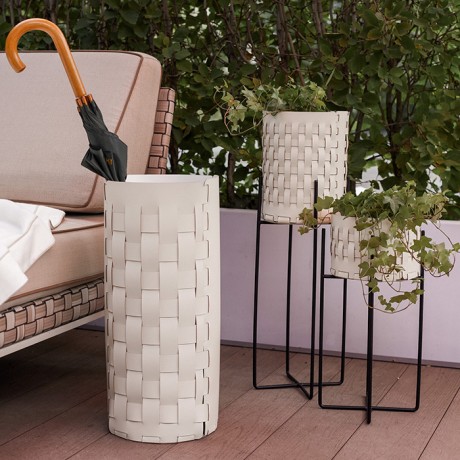 Зонтница COLOMBO DESIGN ADJ 2051.16/10 напольная цвет панна котта/белый