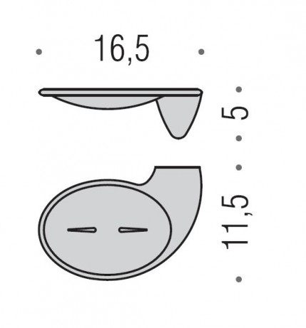 Мыльница COLOMBO DESIGN KHALA B1801 настенная цвет хром