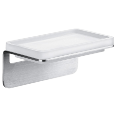 Мыльница COLOMBO DESIGN OVER B7001 настенная цвет нержавеющая сталь