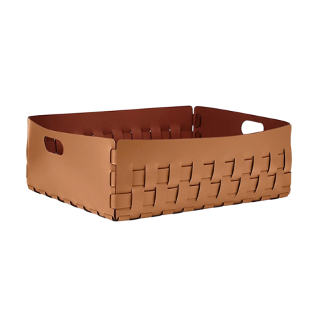 Корзинка COLOMBO DESIGN ADJ 1049.09/30 настольная напольная цвет коньяк/бордо