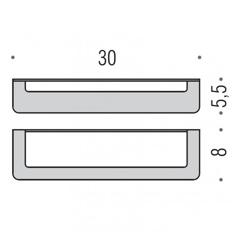 Полотенцедержатель COLOMBO DESIGN OVER B7009 широкий цвет нержавеющая сталь
