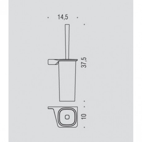 Ершик COLOMBO DESIGN ALIZE B2507SX настенный цвет хром