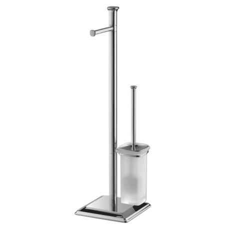 Стойка COLOMBO DESIGN PORTOFINO B3218 напольная с держателем туалетной бумаги и ершиком цвет хром